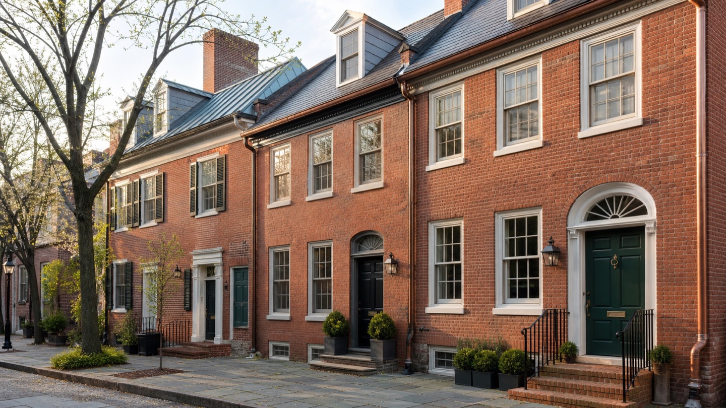 Historic rowhouse roof and gutter work